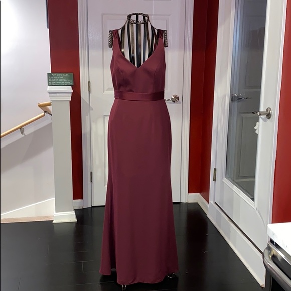 chiffon off the shoulder maxi dress Purple Bridesmaid A-Line Floor-Length Color:Black 2# 2014 up corset back ensures Elegant Black Long A-line
